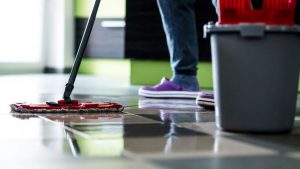 Mopping the floor